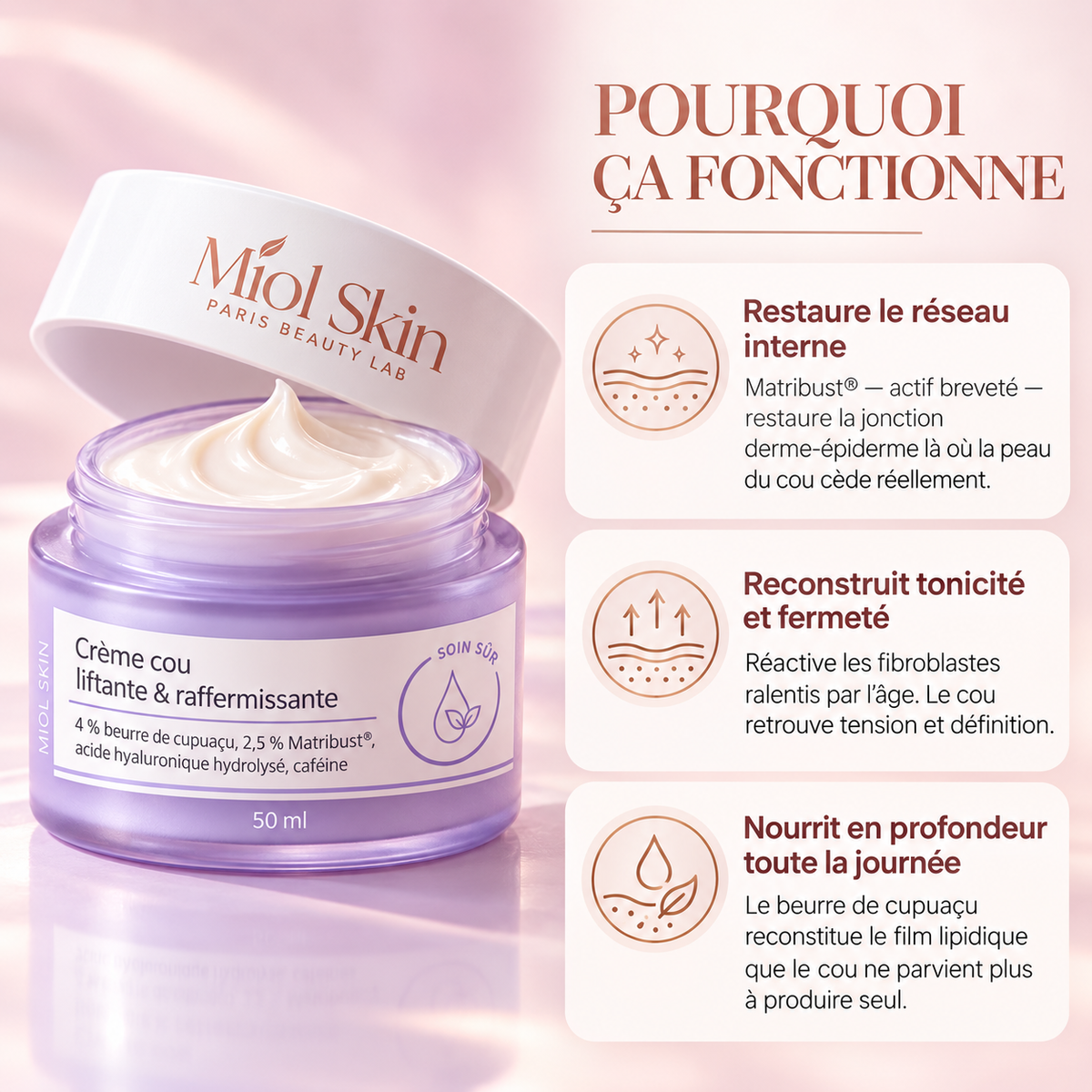 Miol Skin® - Crème Cou Liftante & Raffermissante