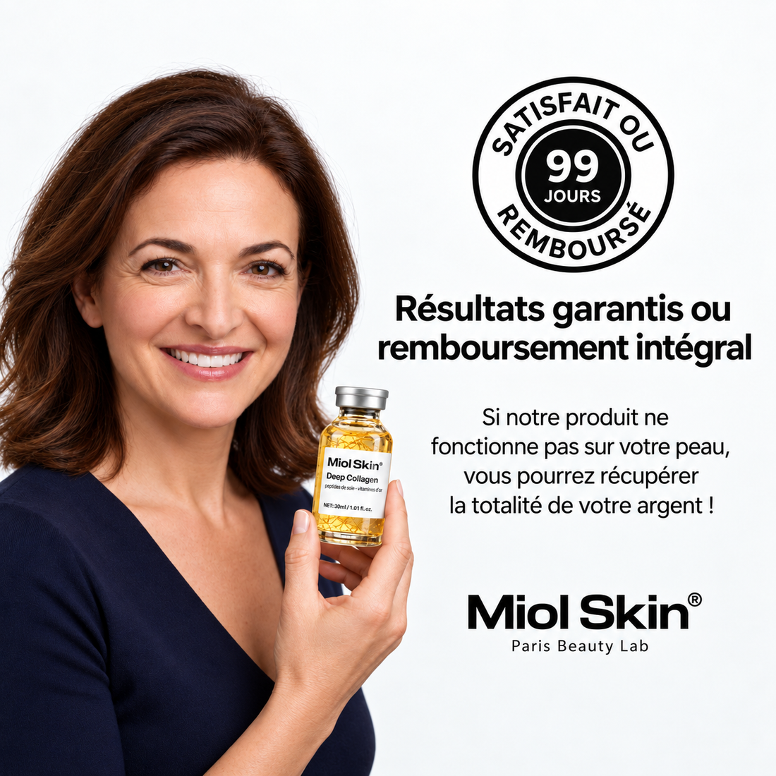 Miol Skin® - Box Complète : Sérum Peptides de Soie + Fond de Teint Auto-Adaptatif SPF 15
