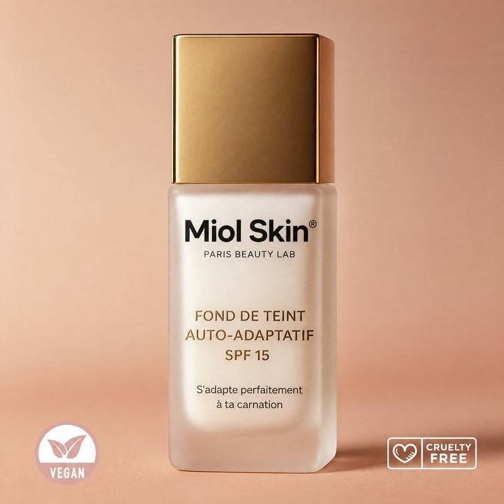Miol Skin® - Fond de Teint Auto-Adaptatif SPF 15 | Peaux Matures