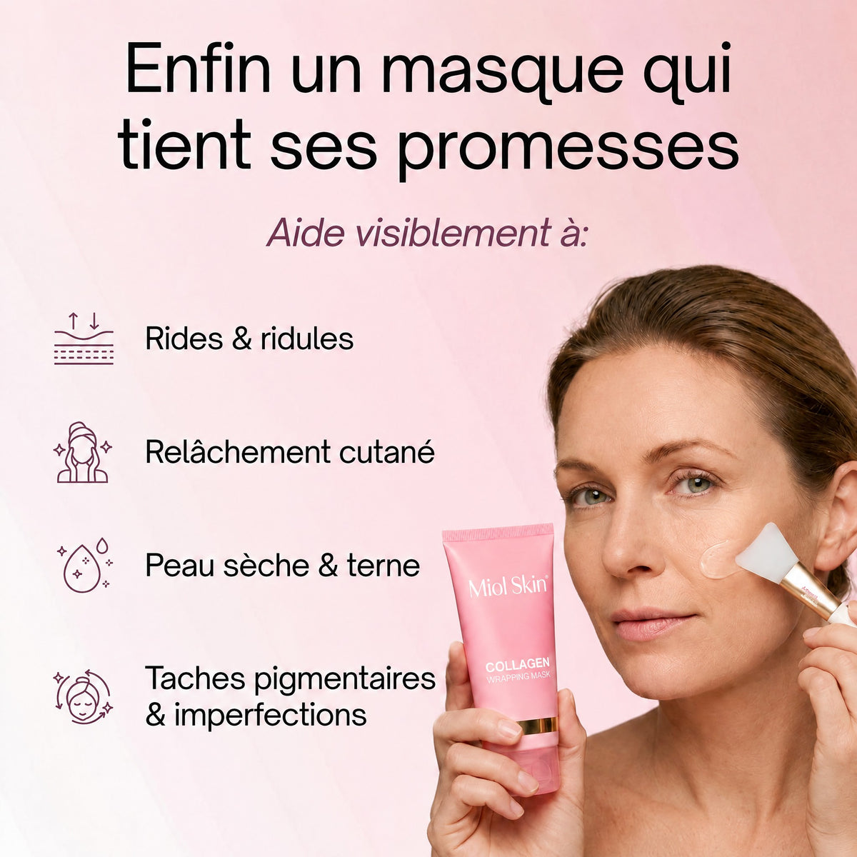 Masque Enveloppant de Nuit au Collagène Miol Skin