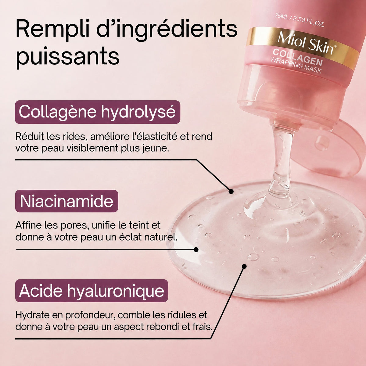 Masque Enveloppant de Nuit au Collagène Miol Skin